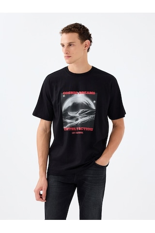 LOFT Loose Fit Erkek Tshirt K.kol Lf2041467 Q1.v1 Siyah