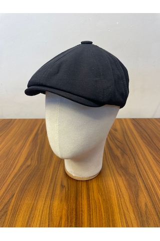 Hamze Peaky Blinders Tommy Shelby Model Keten Kasket Şapka Siyah