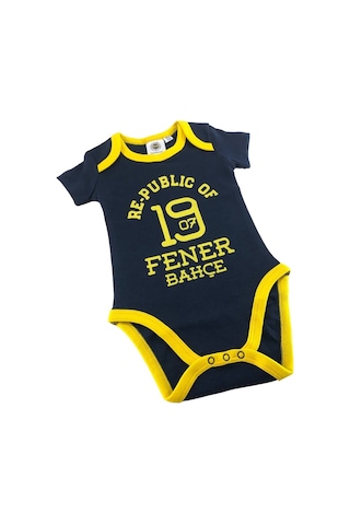 Fenerbahçe Lisanslı Unisex Bebek Kısa Kollu Body Zıbın - Lacivert