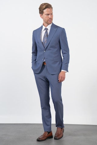 İmza İndigo Kırlangıç Yaka 6 Drop Slim Fit Tam Astar Esnek Takım Elbise 1001260174 Indigo