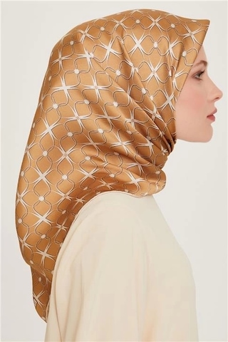 Armine Dj Saf İpek Eşarp 9207d S 05 Kahverengi