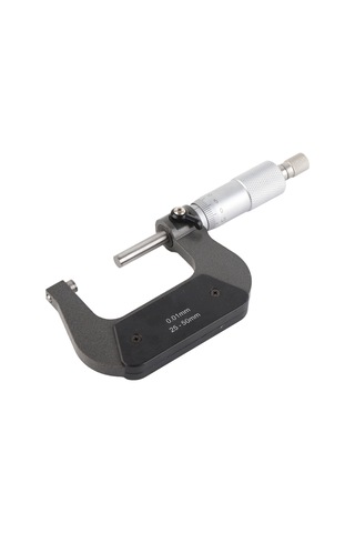 Yifomall 25-50mm Krom Vanadyum Çelik Hassas Mikrometre Ölçüm Aleti - Kilitli Spiral Tasarım