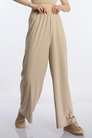 Quhox Kadın Allegro Kumaş Oversize Pantolon Vizon