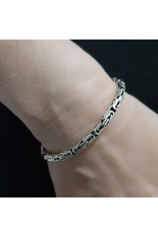 925 Ayar Gümüş Kral Bileklik 4.2  Mm