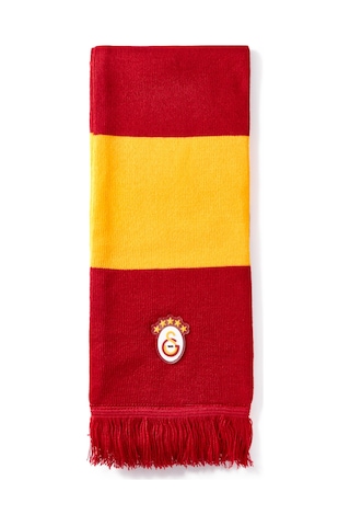 Gsstore Galatasaray 5 Yıldızlı Triko Atkı U252181 Sarı - Kırmızı
