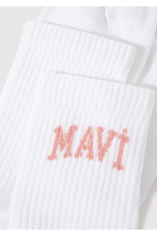 Mavi - Mavi Logo Detaylı Beyaz Soket Çorap 1912726-620 Beyaz
