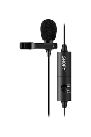 Snopy SN-100M Akıllı Telefon ve Youtuber Yaka Mikrofonu Siyah