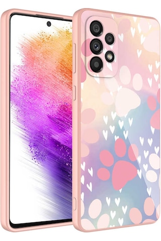 Galaxy Uyumlu A73 Kılıf Kamera Korumalı Desenli Sert Silikon Epoksi Kapak - No5 NO5 No5