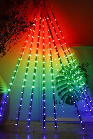 Meteor Yağmur Led Takımı-dekoratif Işık Akar Led Dış Mekan-10lu RGB