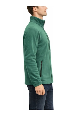 Mekaizen Unisex Polar Ceket Fermuarlı, 3 Cepli Ve Sıcak Tutar Yeşil