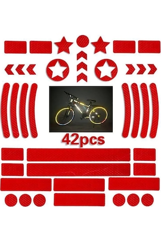 Ftt-kırmızı-bisiklet Gövde Yansıtıcı Etiket Gece Güvenlik Izgarası Şerit Uyarı Mtb Scooter Kask Etiket Bandı Bisiklet Tekerleği Konuşmacı Yansıtıcı Kırmızı