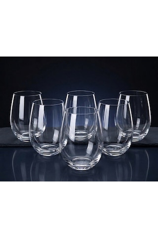 Kristal Su Bardak 550 Ml 6 Adet Beyaz