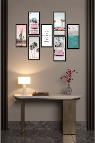 Modern Style Mutfak Model Dekorize Mdf 7 Parça Çerçeve Görünümlü Tablo Set 10206 10 X 20