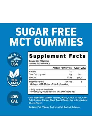 Keto Collagen + Mct Gummies 90 Gummies Ketosis + Hair Skin Nail