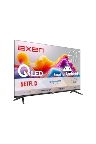 Axen AX40QLEDM-A14S 40" Full HD Android Smart Dahili Uydu Alıcılı Wifi LED TV