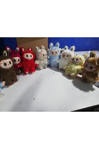 Sevimli Canavar Büyük Labubu Peluş Oyuncak 40 Cm Beyaz