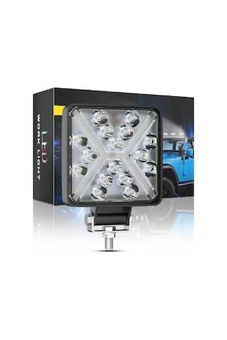 X Angel 180w 12-24 Volt Kare Spot Far Oto Çalışma Lambası Atv Kamyon Tır Traktör Offroad