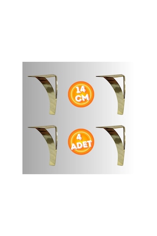 14 Cm Metal Damla Koltuk Ayağı Mobilya Ayağı Ünite Ayağı Konsol Ayağı Puf Berjer Ayağı 4 Adet Gold