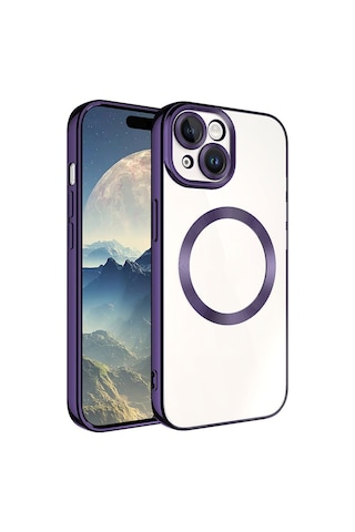 Apple Uyumlu iPhone 15 Plus Kılıf Magsafe Wireless Şarj Özellikli Zore Setro Silikon