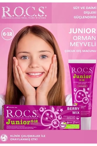 Rocs Junior Orman Meyveli 6-12 Yaş Florürsüz Diş Macunu 74 Ml