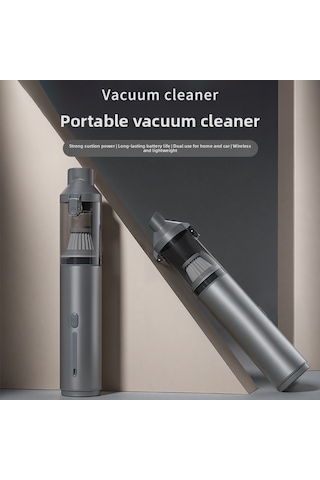 Araç İçi Küçük Yüksek Emişli Elektrikli Süpürge: Taşınabilir Şişirilebilir Çift İşlevli-siyah Turuncu