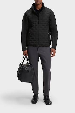 Boss Regular Fit Dik Yaka Fermuarlı Mont Erkek Mont 50561388 001 Siyah