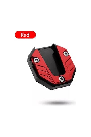 Kırmızı Semetal Motosiklet Standı Ayak Uzatma Yan Standı Destek Pedi Uzatma Plakası Elektrikli Bisiklet Yan Park İçin