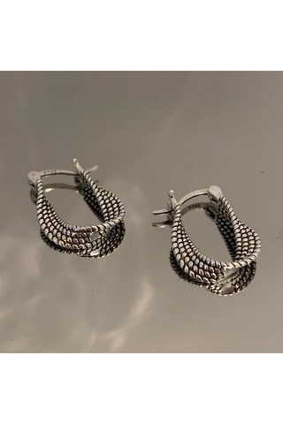 925ayar Gümüş Büküm Sarma Küpe