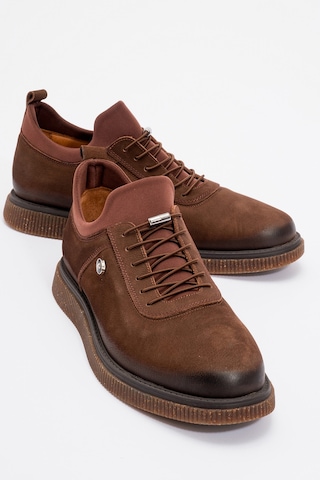 Pierre Cardin Erkek Gerçek Deri Bağcıksız Comfort Casual Ayakkabı Pc 61896 Nubu Kahverengi