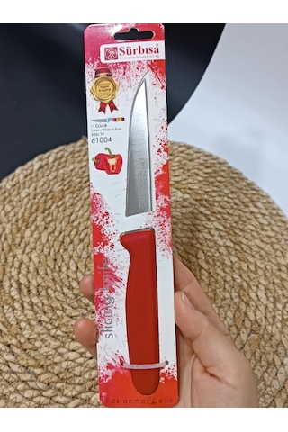 Sürmene 61004 Mutfak Bıçağı 9,50 Cm Kırmızı Çok Renkli