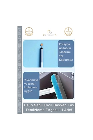 Tüyfırçası Uzun Saplı Evcil Hayvan Kedi Köpek Koltuk Halı Araba Mikrofiber Tüy Temizleme Fırçası - Çok Renkli