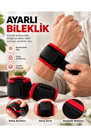 Ayarlanabilir Cırt Cırtlı Bileklik Günlük Kullanıma Uygun Rahat Bilek Desteği Çok Renkli
