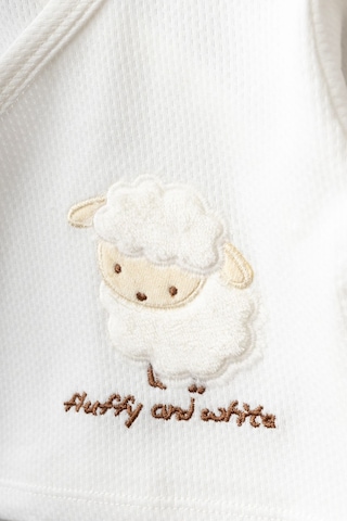 Bebitof Kuzu Desenli 10 Parça Zıbın Seti Yenidoğan Hastane Çıkışı Ekru