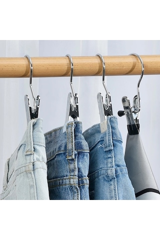 Dancemonkey Klip Swift Paslanmaz Çelik Kıyafet Askısı - 10 Adet Mavi Mavi