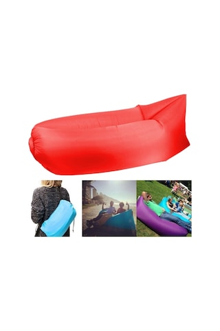 Plaj / Seyahat / Misafirperverlik / Balıkçılık İçin Şişme Şezlong Polyester Kumaş Sık Hava Yastığı Kanepe, Şişme Yataklar 47242914 Kırmızı