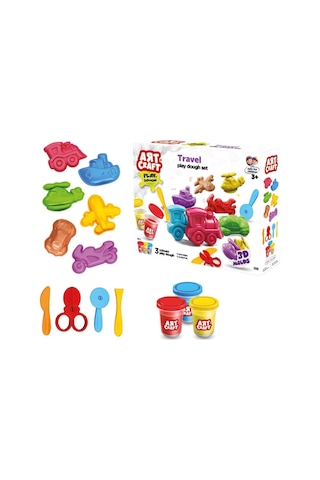 03998 Art Craft Seyahat Araçları Hamur Set 168 Gr -fentoys Çok Renkli