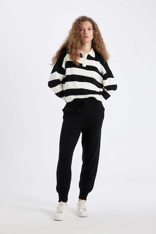Defacto Jogger Triko Pantolon Cepli Basic Düz Beli Lastik Bağcıklı R1701AZ24WNBK27 Siyah