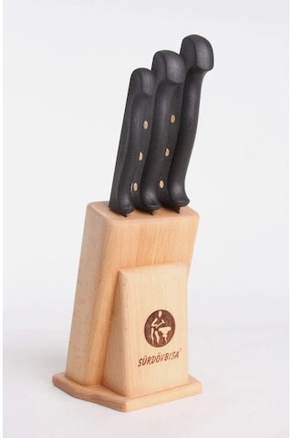 Sürdövbisa 61040 3'lü Plastik Perçinli Sap Mutfak Seti Çok Renkli