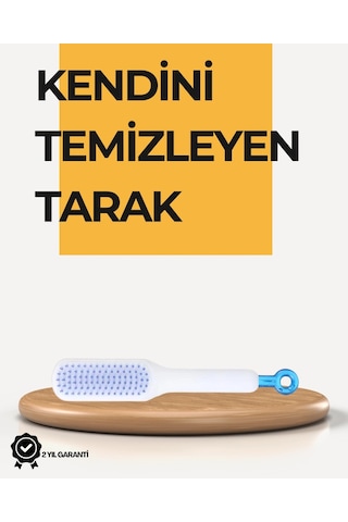 Kendi Kendini Temizleyen Saç Tarağı Anti-statik, Silikon Uçlu, Abs Malzeme, 22x4 Cm Belirtilmemiş