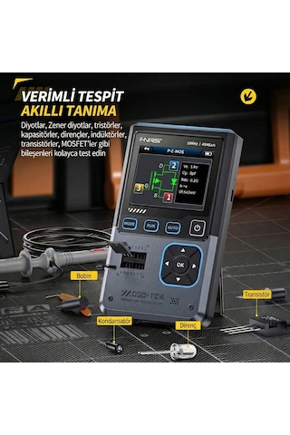 Fnırsı Dso-tc4 10mhz 48ms/s 3'ü 1 Arada Osiloskop Transistör Test Ve Sinyal Jeneratörü