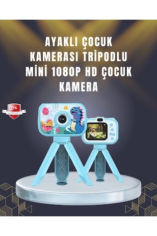 2 İnç Ekranlı Çocuk Kamerası Çizgi Film Efektli Ve Müzik Çalar Özellikli