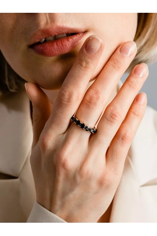 Lamponi 925 Ayar Gümüş Spinell İli Altın Kaplama Yüzük 239502995 Altın