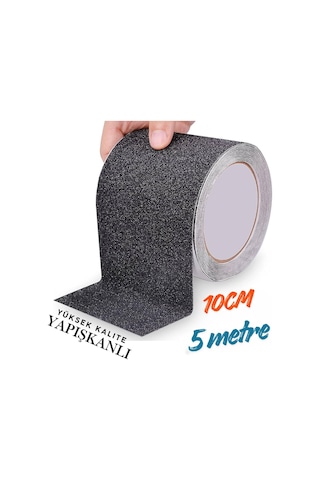 Merdiven Ve Zemin Kaydırmaz Kaymaz Bant 10 Cm X 5metre Siyah