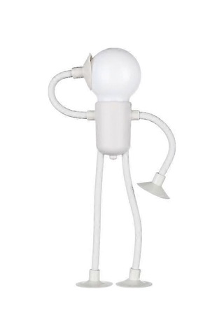 Kalıplanabilir Komik Sporcu Gece Lambası Düğme Pil Masa Lambası Çok Yönlü Mini Lamba Yaratıcı Süs Vakum Adsorpsiyon Çok Renkli