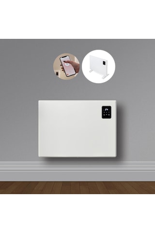 Elektrikli Wifi Konvektör Panel Isıtıcı 1000 W Beyaz