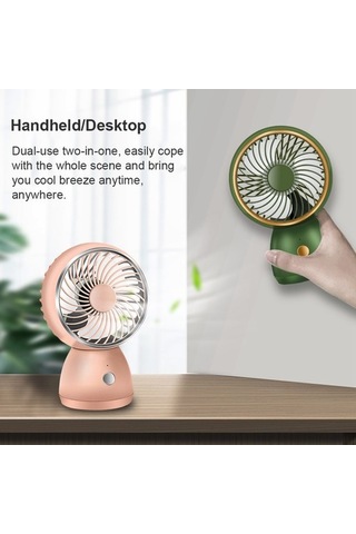 3 Hız Taşınabilir Hava Soğutma Fanları Usb Masaüstü Mini Fan Ayarlanabilir Kafa Hava Soğutucu Ofis Ev Seyahat Için, Pembe 7768 Renkli