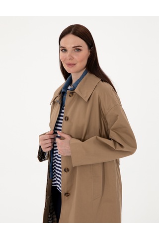 Pierre Cardin Kadın Camel Trençkot 50300872-vr015 CAMEL