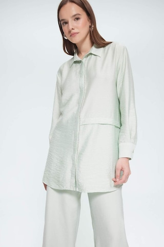 Defacto Relax Fit Uzun Kollu Tesettür Gömlek Tunik F1357ax25smgn1181 Yeşil