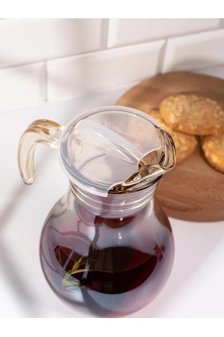 Purecrystal Cam Suluk Ve Meyve Suyu Sürahisi Kapaklı 281641218