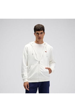 Ellesse Em581-of Fermuarlı Kapüşonlu Erkek Sweatshirt - Kırık Beyaz Kırık Beyaz
